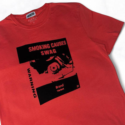 SMOKING CAUSES SWAG Tee Red