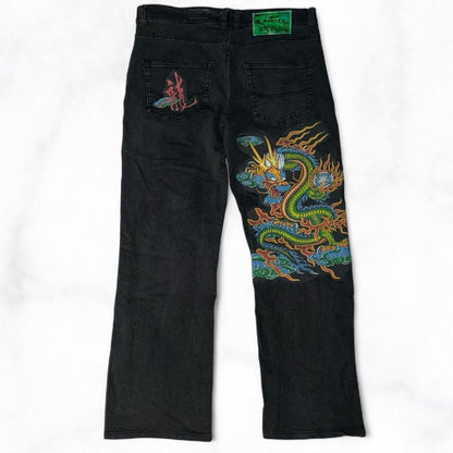 Dragon Patch Straight Jeans