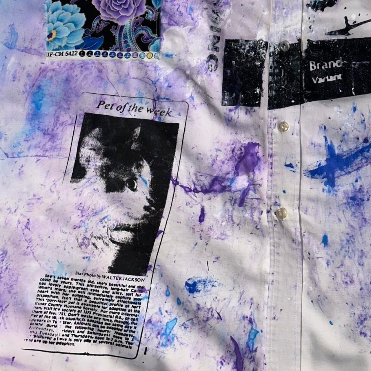 SMOKING CAUSES SWAG Paint Splatter / Patch Button Up