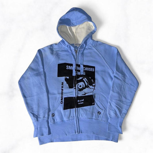 SMOKING CAUSES SWAG Zip-Up Hoodie Periwinkle