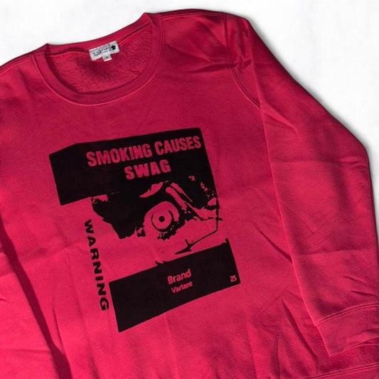 SMOKING CAUSES SWAG Jumper Hot Pink
