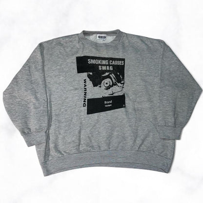 SMOKING CAUSES SWAG Jumper Grey