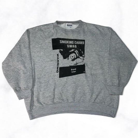 SMOKING CAUSES SWAG Jumper Grey