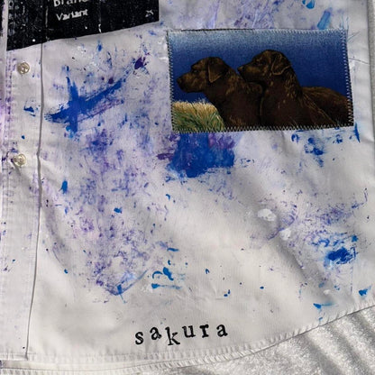 SMOKING CAUSES SWAG Paint Splatter / Patch Button Up