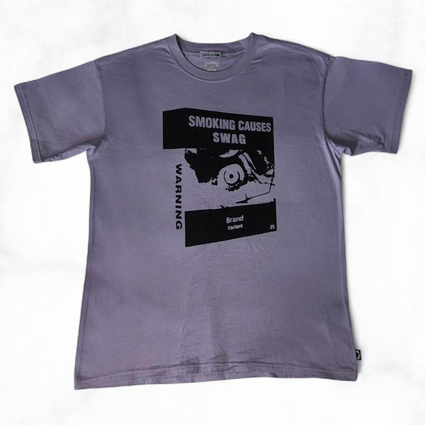 SMOKING CAUSES SWAG Tee Lavender