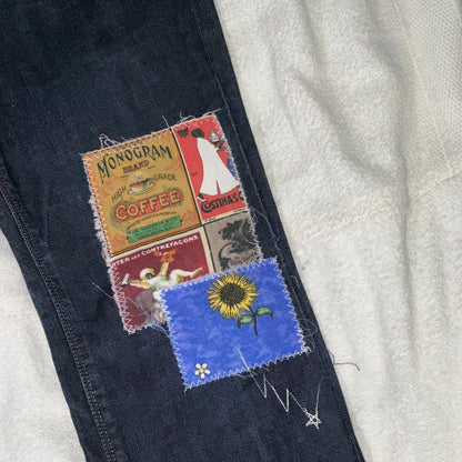 Scrap Patchwork Flare Jeans