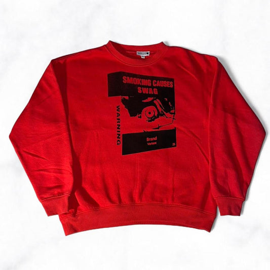 SMOKING CAUSES SWAG Jumper Red