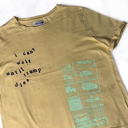 ‘i can’t wait until trump dies’ Baby Tee Yellow