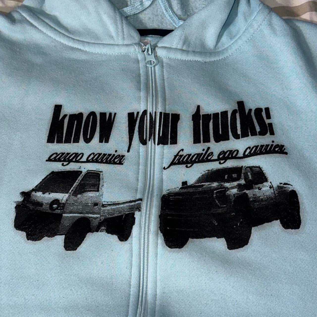 Know Your Trucks Zip Hoodie Baby Blue
