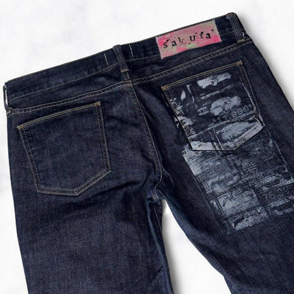 Scrap Patchwork Flare Jeans