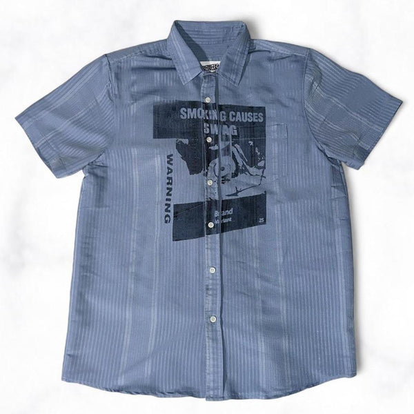 SMOKING CAUSES SWAG Shirt Blue