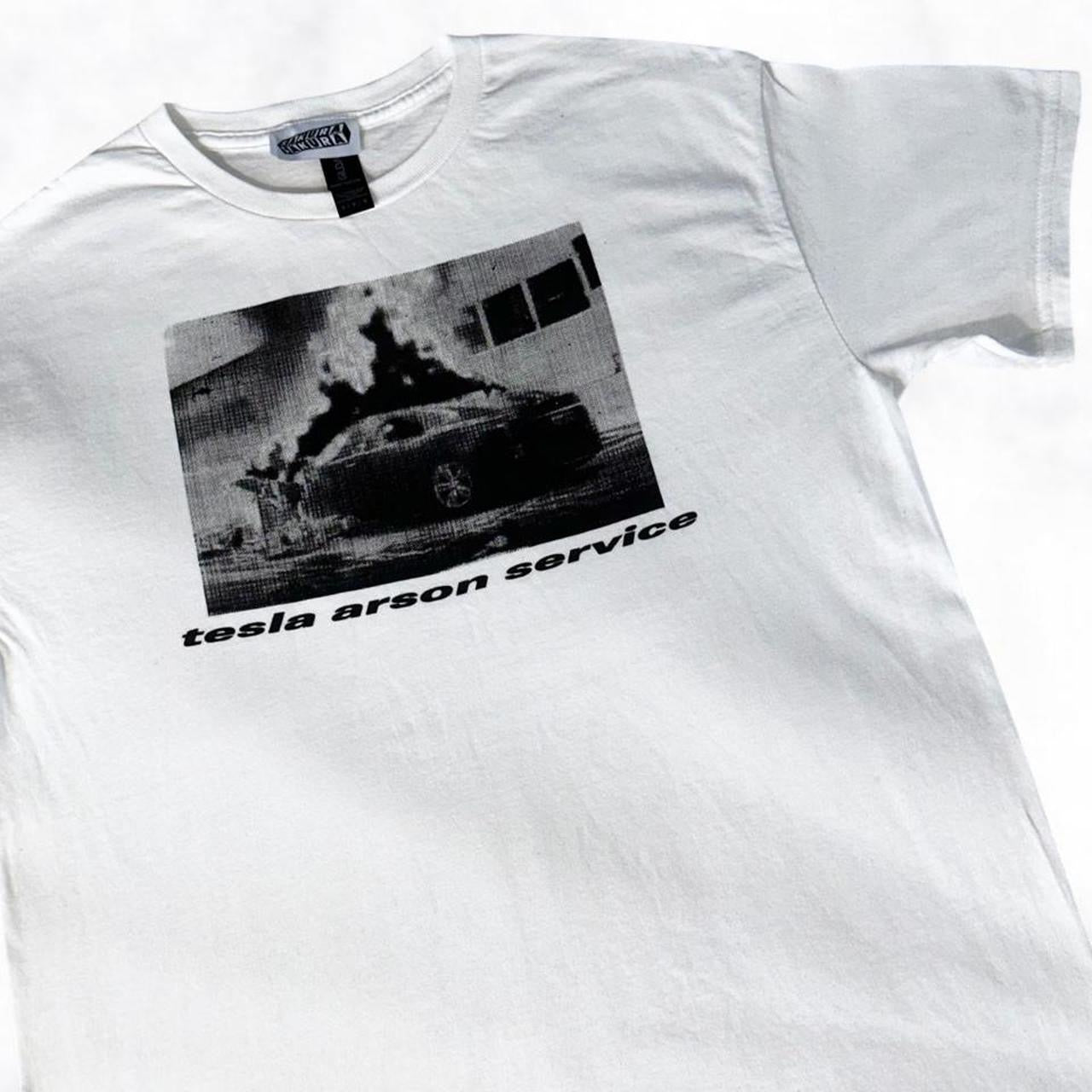 tesla arson service Tee White