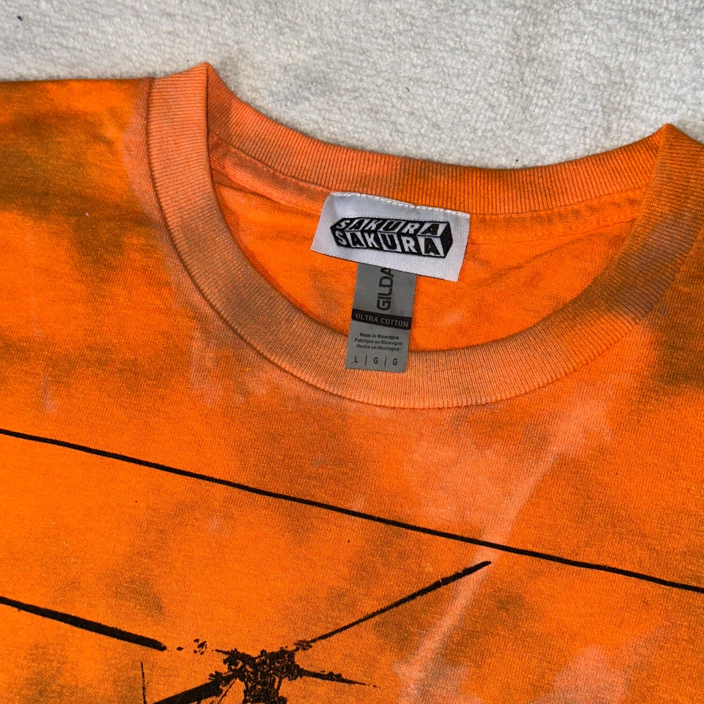 ‘if pigs could fly’ Tee Orange Tie Dye
