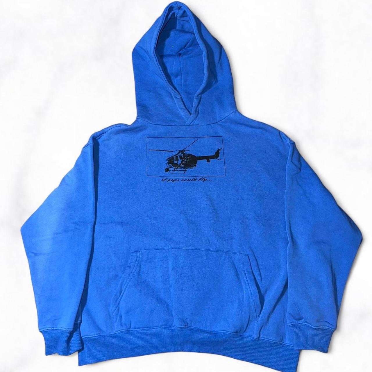 ‘if pigs could fly’ Hoodie Blue
