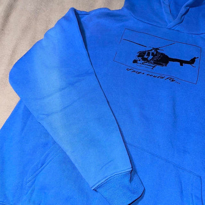 ‘if pigs could fly’ Hoodie Blue