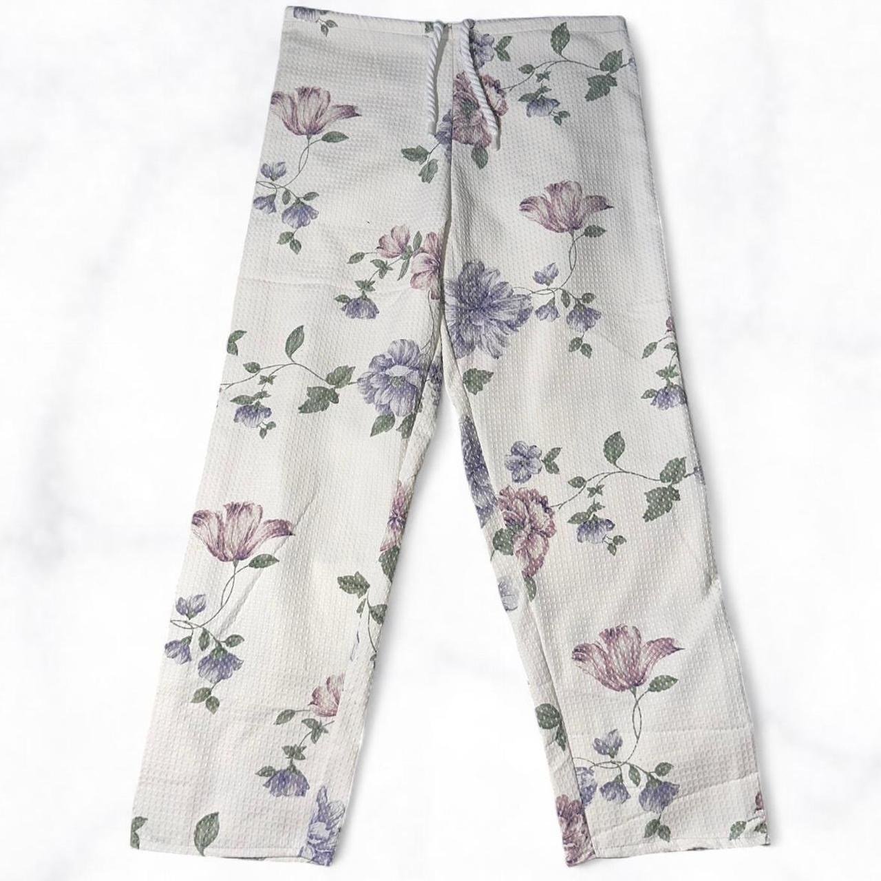 White & Lavender Baggy Pants