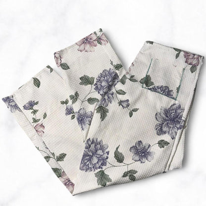 White & Lavender Baggy Pants