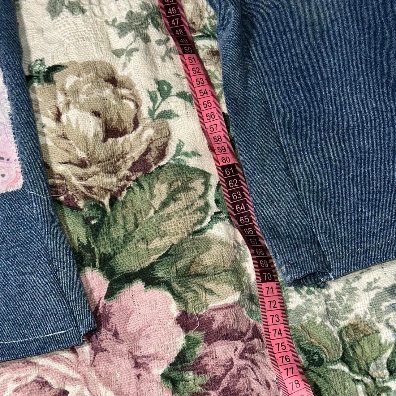 Pink Mosaic Patchwork Flare Jeans